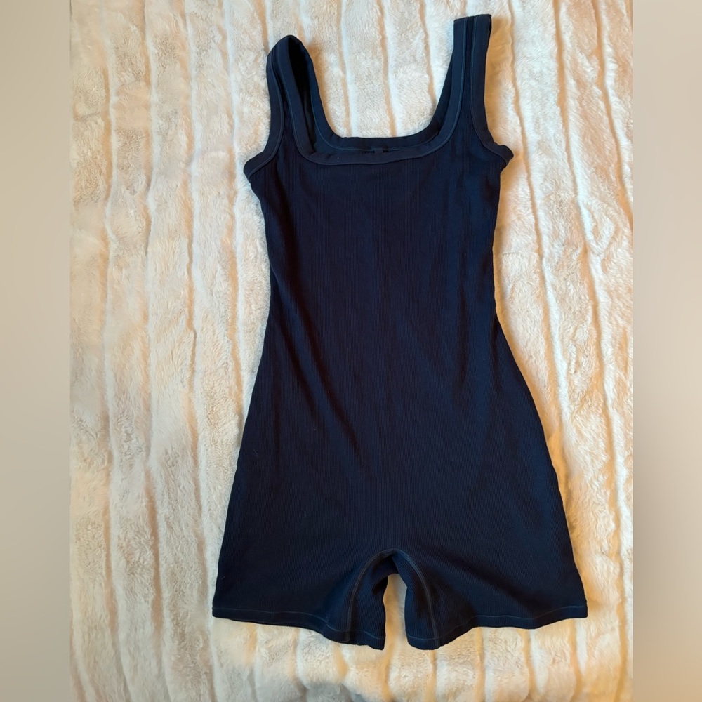 SKIMS NAVY Cotton Rib Onesie NWT